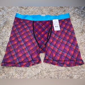 Vibrant Plaid Boxer Briefs - Sheer - size M